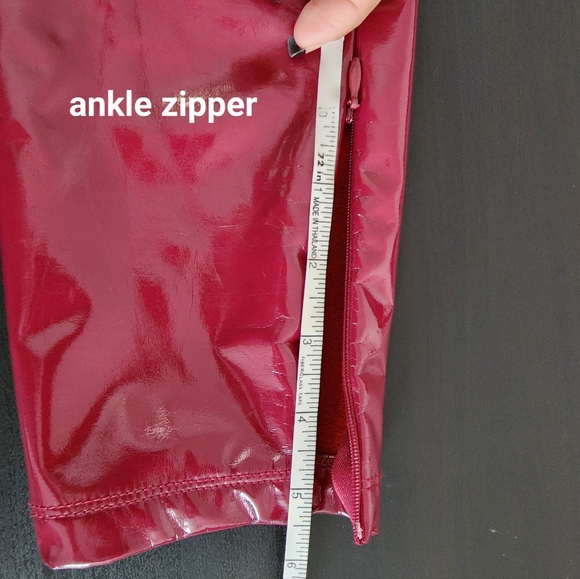 Guess NWT! Burgundy faux leather pants, size S - Picture 11 of 16